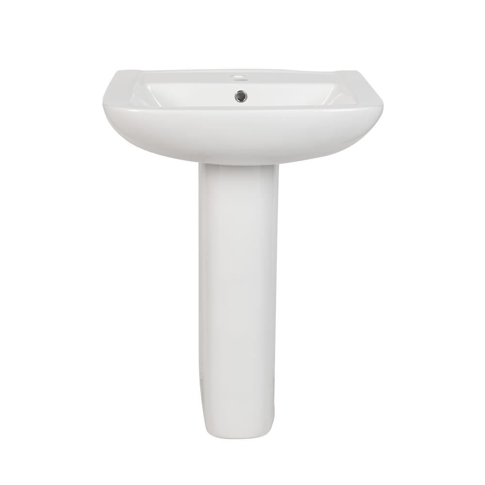 TASSILI SUPRA Mona Porcelain Pedestal Wash Basin White 23 13/16 in. x 32 11/16 in.