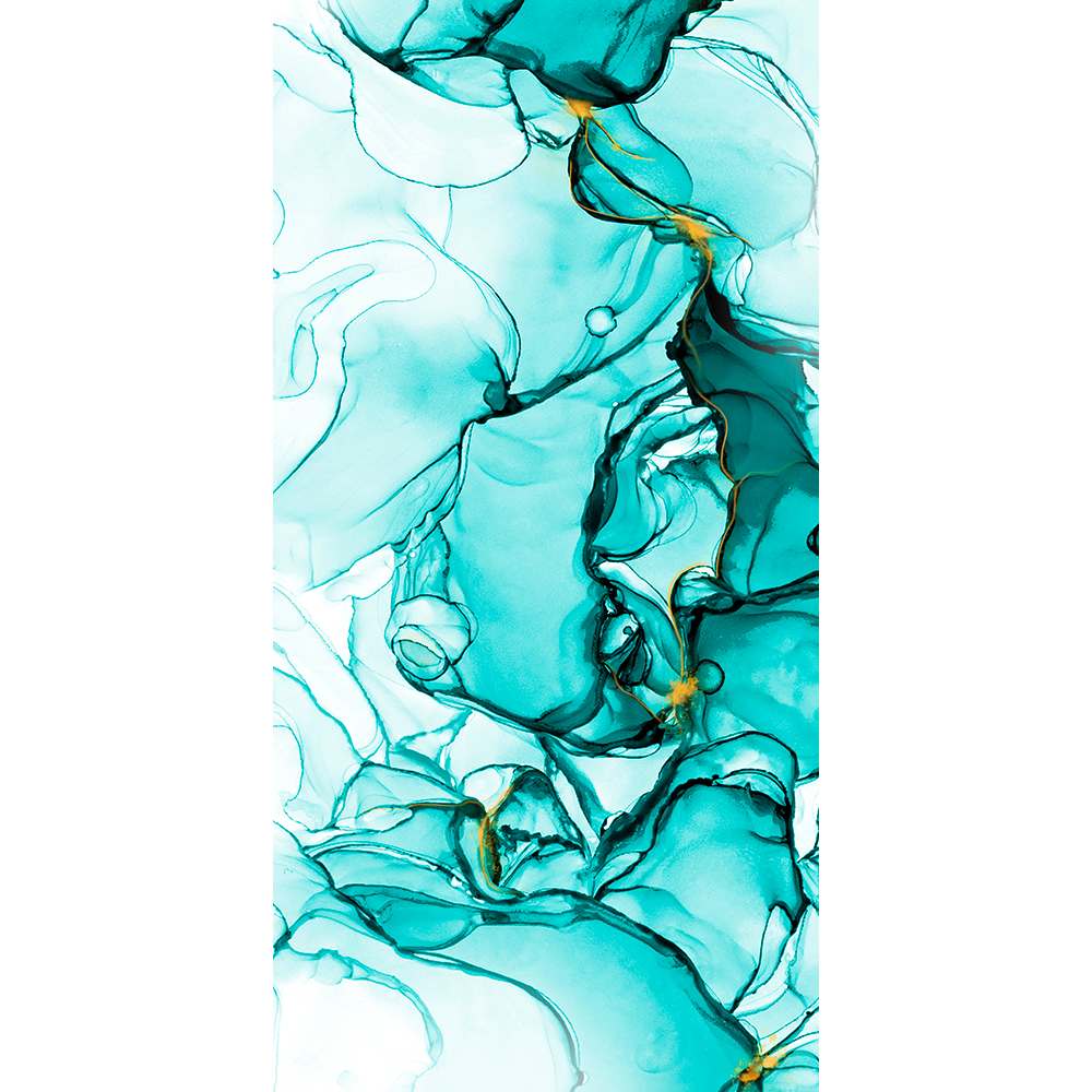 TECHNOFORM Wall Panel Turquoise Blossom 47 in x 96 in