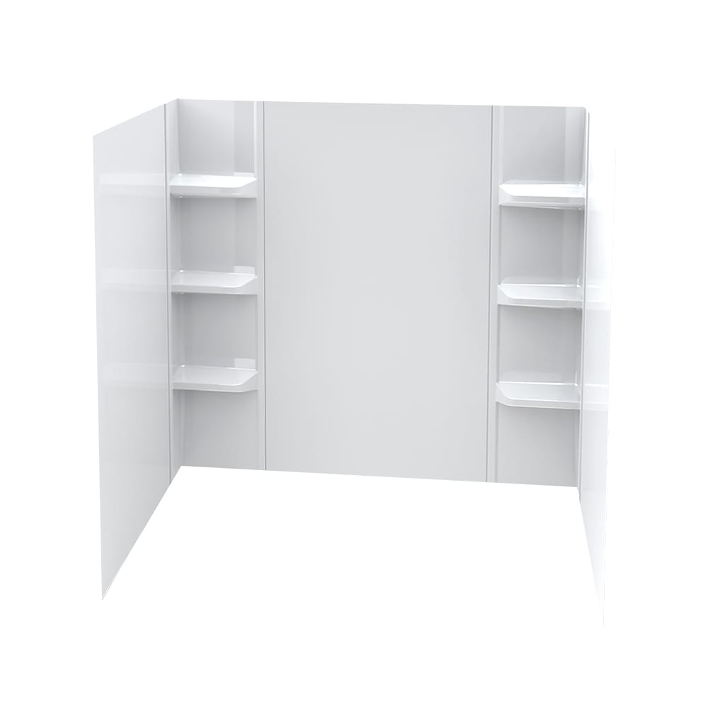 Bath or Shower Walls Smooth/Minimalist 80 in White