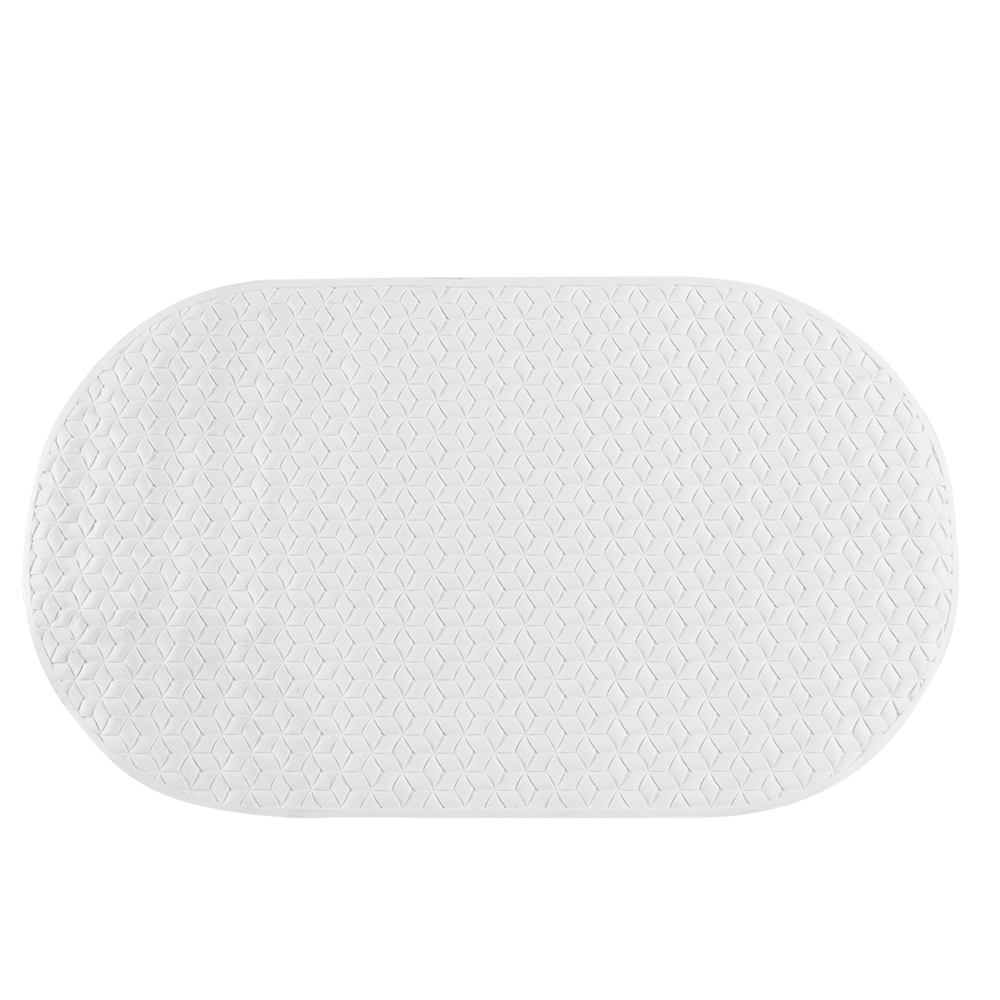 Tapis de bain antidérapant blanc 26 3/4 po x 15 3/16 po TASSILI