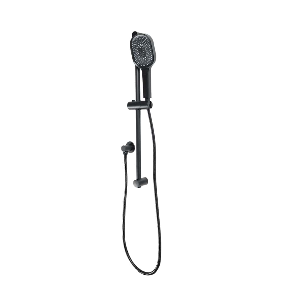 TASSILI SUPRA 3-Spray Slide Bar Hand Shower Black