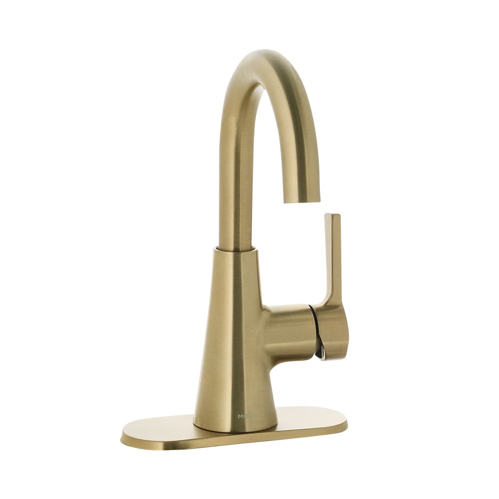Moen Mikah 1-Handle Wash Basin Faucet Gold