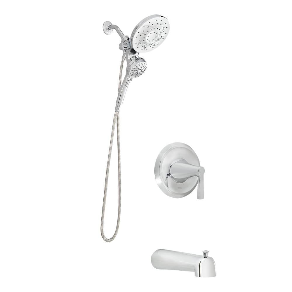 Robinet de baignoire-douche avec douchette 1 poignée Mikah Moen chrome