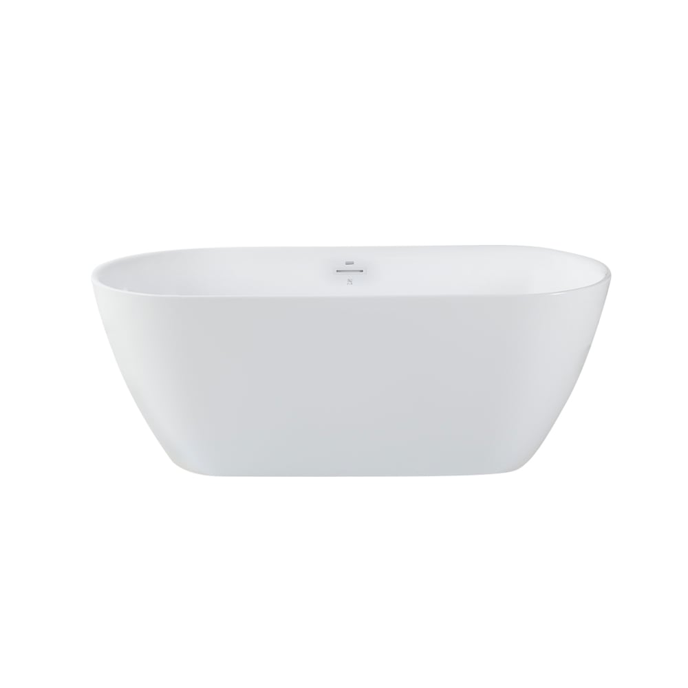 TASSILI SUPRA Ungava Freestanding Bathtub Central Drain 58 1/4 in. x 29 1/2 in.