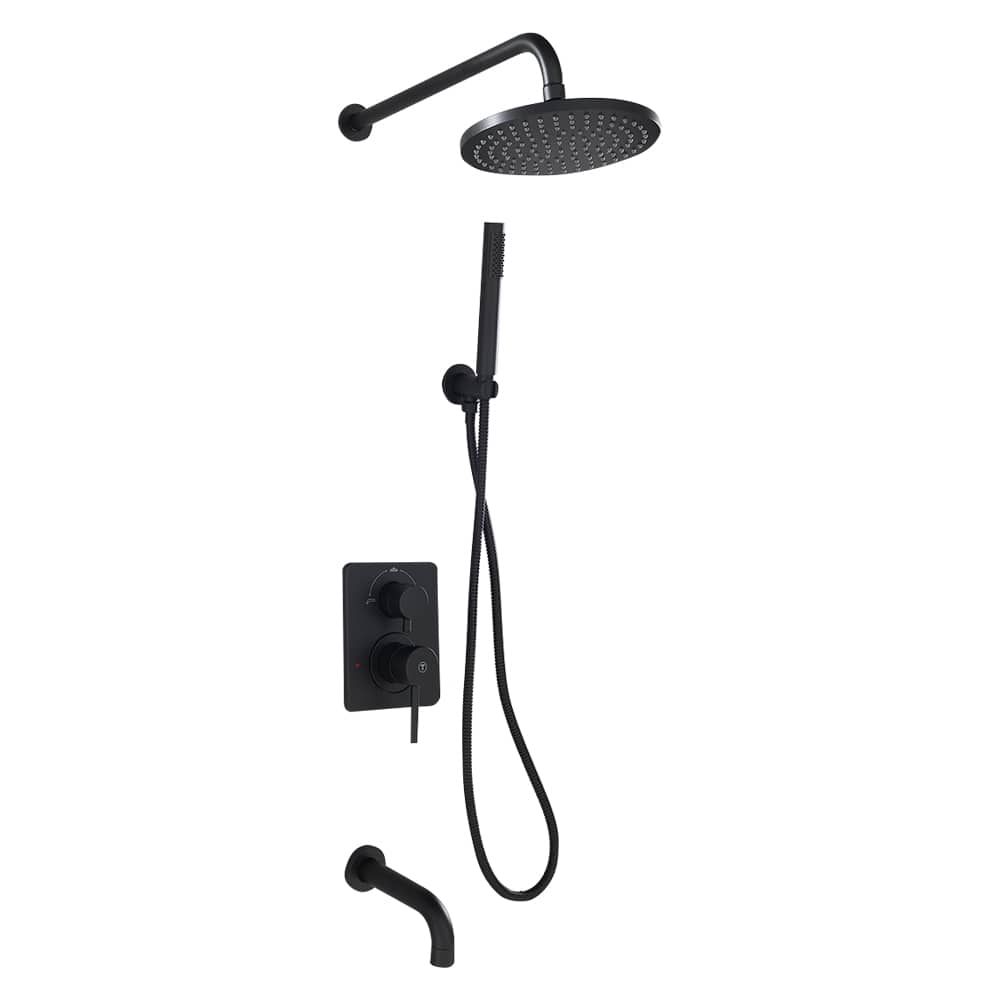 TASSILI SUPRA Lavo 1-Handle with Shower Bathtub-Shower Faucet Black