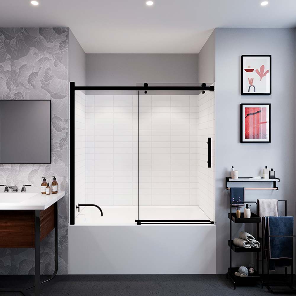 Urban Subway Bathtub Wall  58 in. White