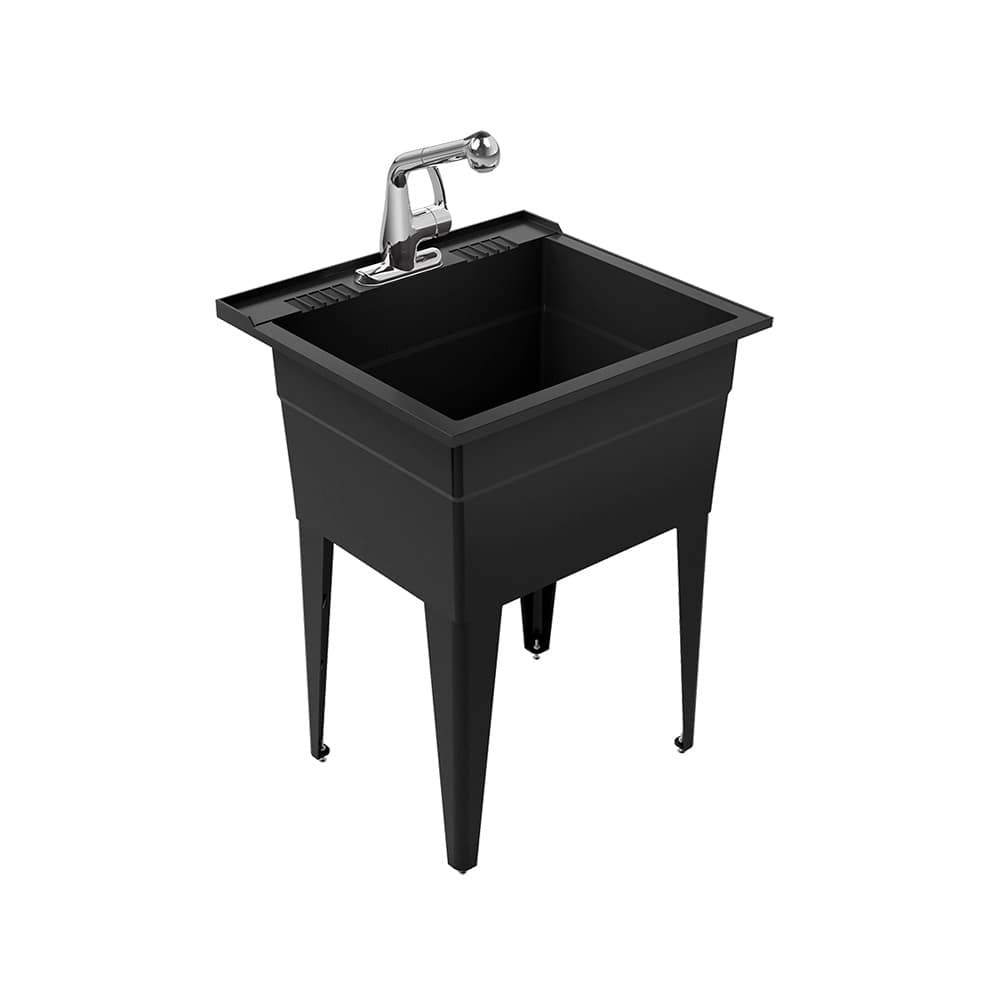 Laundry Tub Black with Faucet