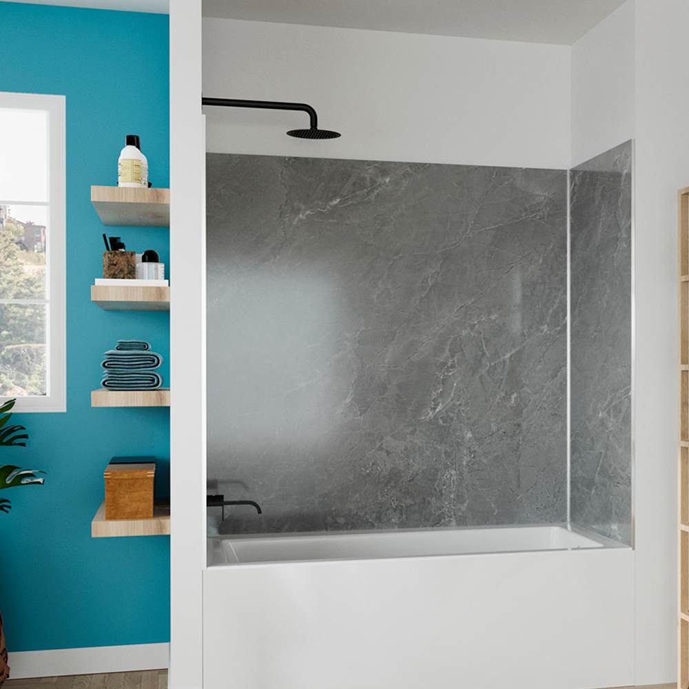 AquaMura Basalte Bathtub Wall 60 in x 32 in