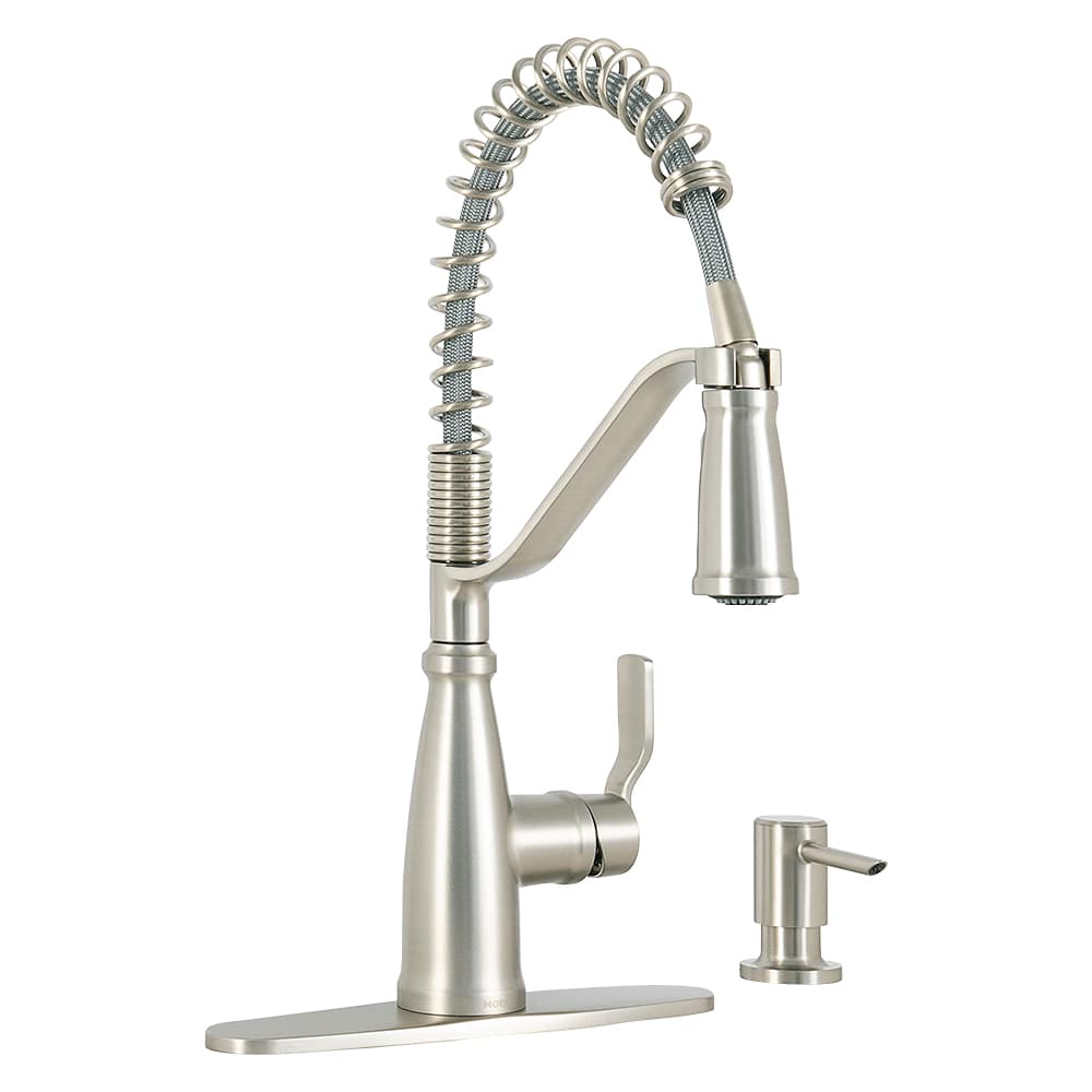 Moen Nolia 1-Handle Pull-Out Kitchen Faucet Brushed Steel