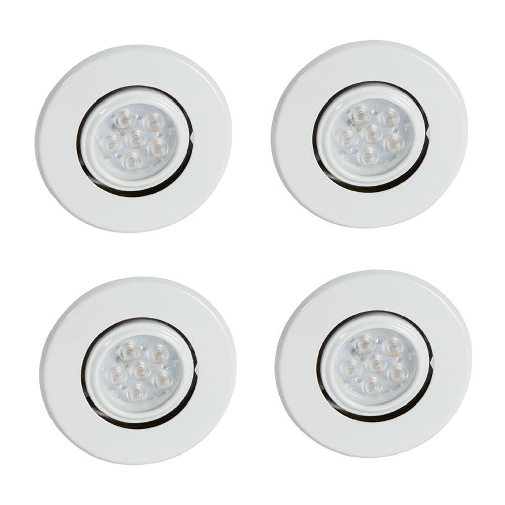 4-Light Recessed LED Set 3 in. White