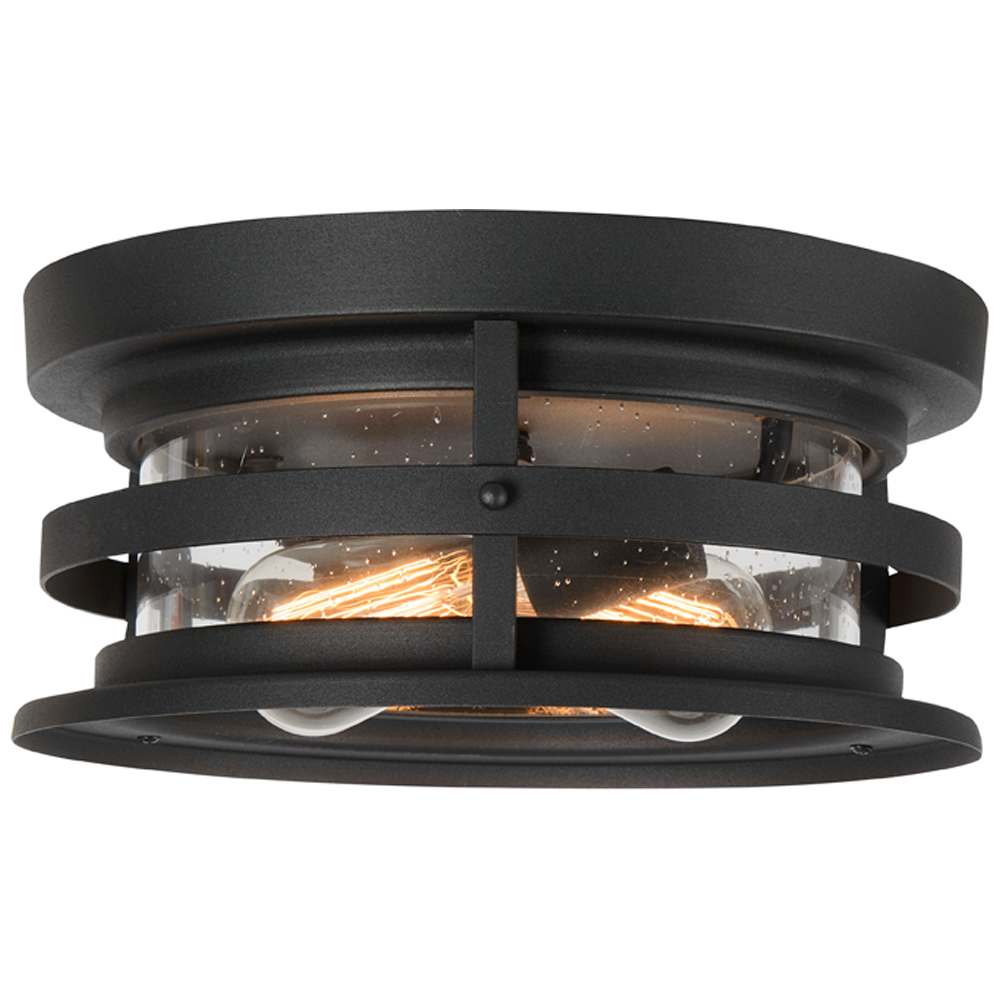 Plafonnier d'extérieur Duffy noire 2 lumières