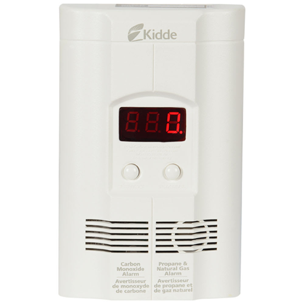 Avertisseur de gaz 3 en 1 branché avec pile de secours 9 V