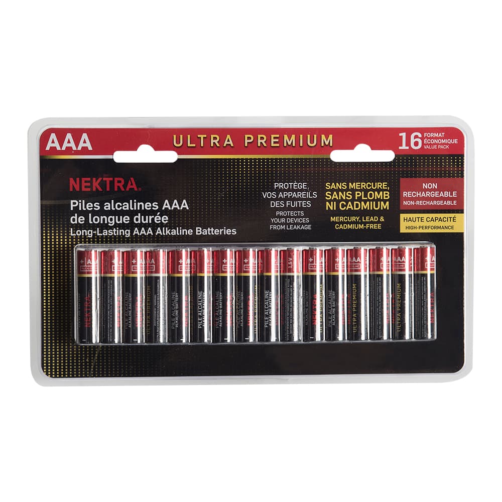 Piles Ultra Premium AAA Pqt/16 NEKTRA