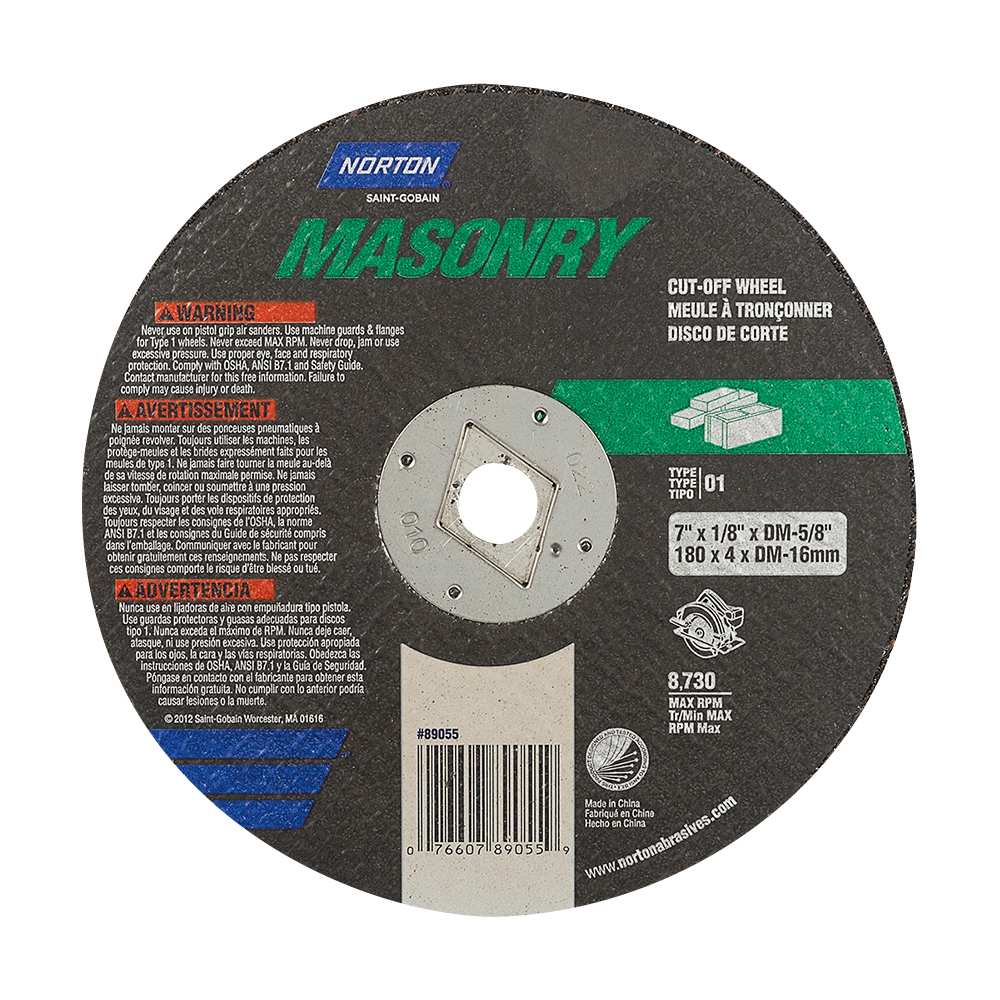 Disque de coupe pour maçonnerie 7 po