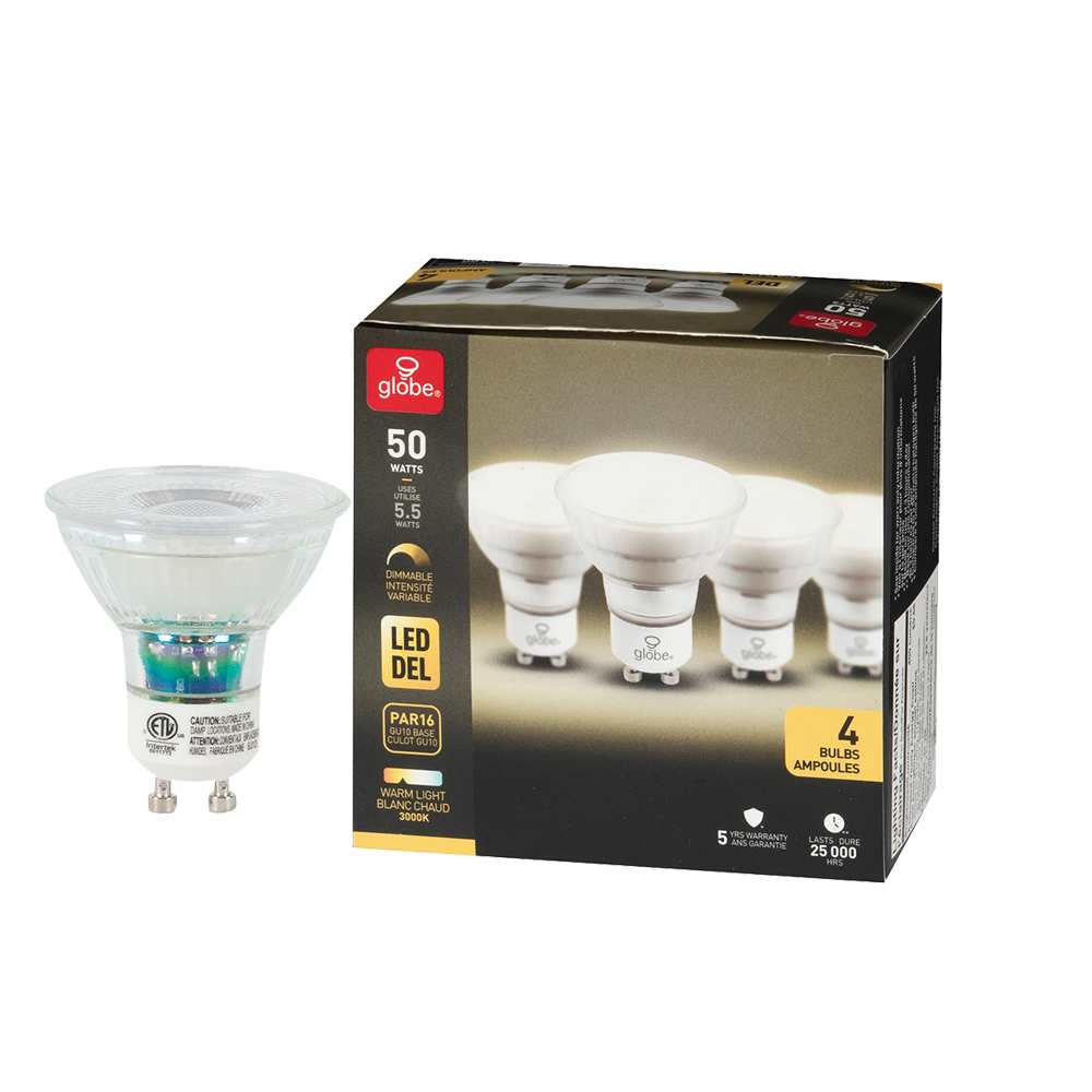 GU10 LED Reflector Light Bulb 5.5 W Pkg/4