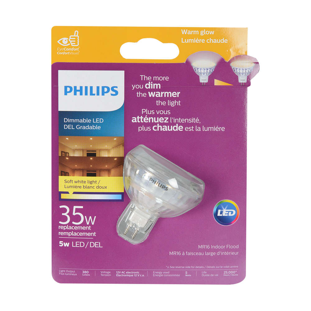 Ampoule DEL MR16 blanc doux 5 W