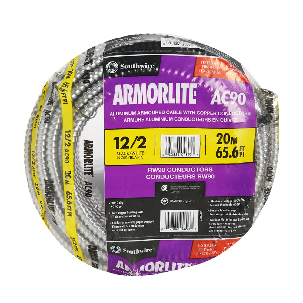 Fil électrique gainé BX 12/2, 20 m