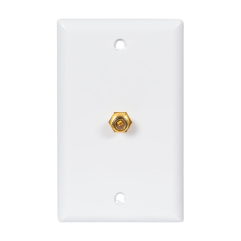 Plaque murale pour câble coaxial