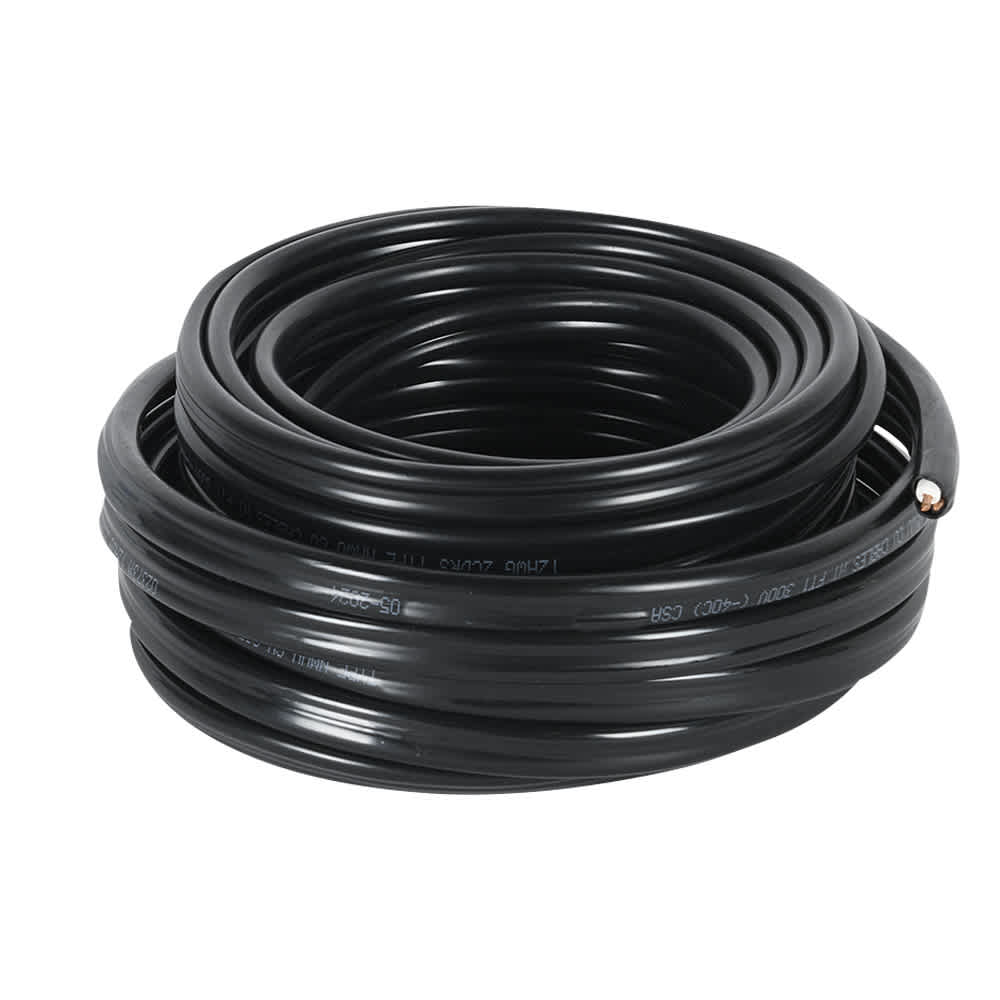 Fil électrique d'extérieur NMWU 12/2 noir 30 m