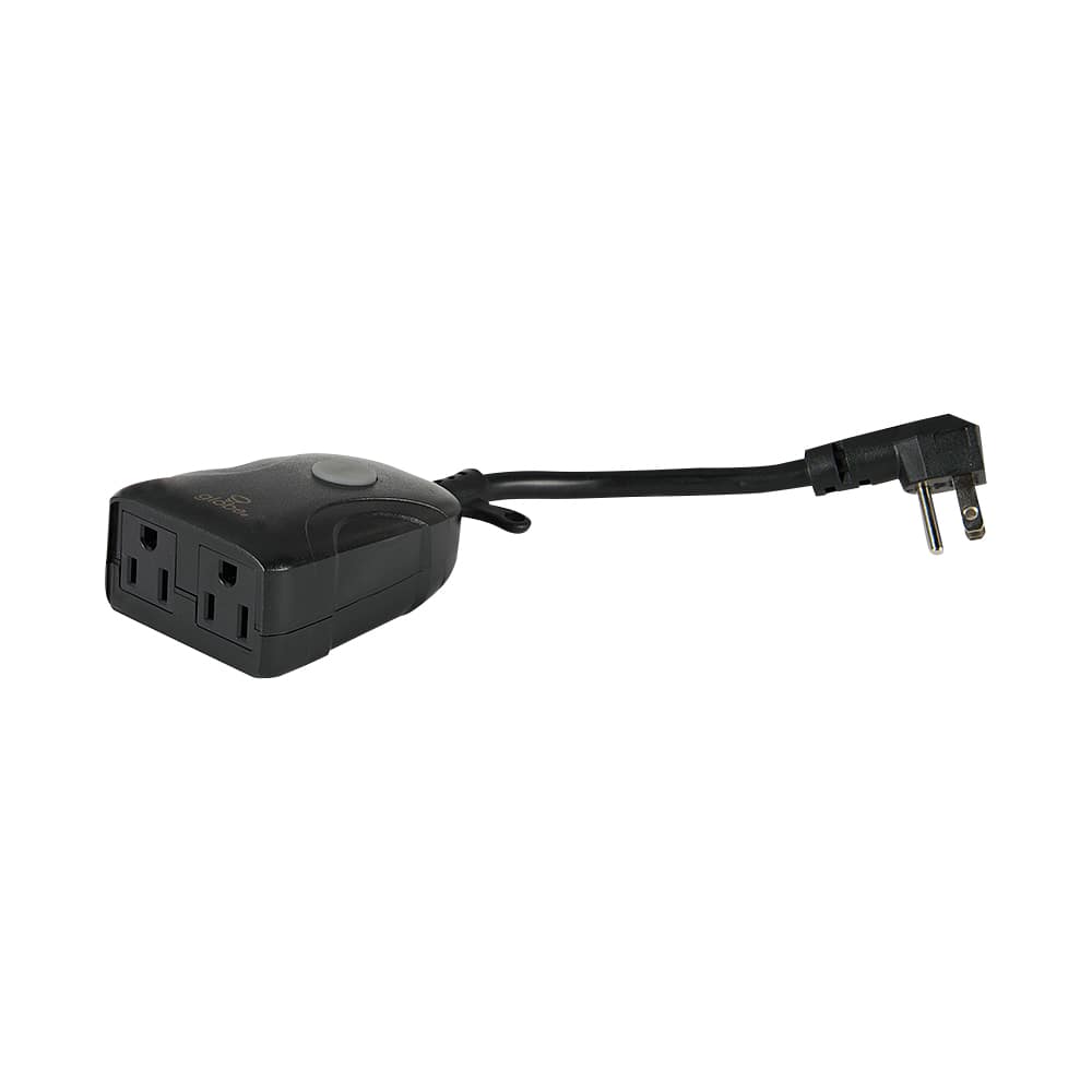 2-Outlet Smart Adapter Black