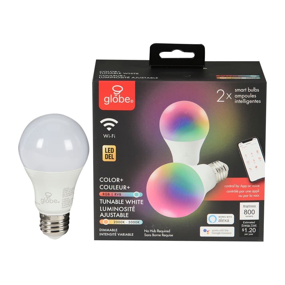 Ampoules intelligente DEL A19, 10 W Pqt/2