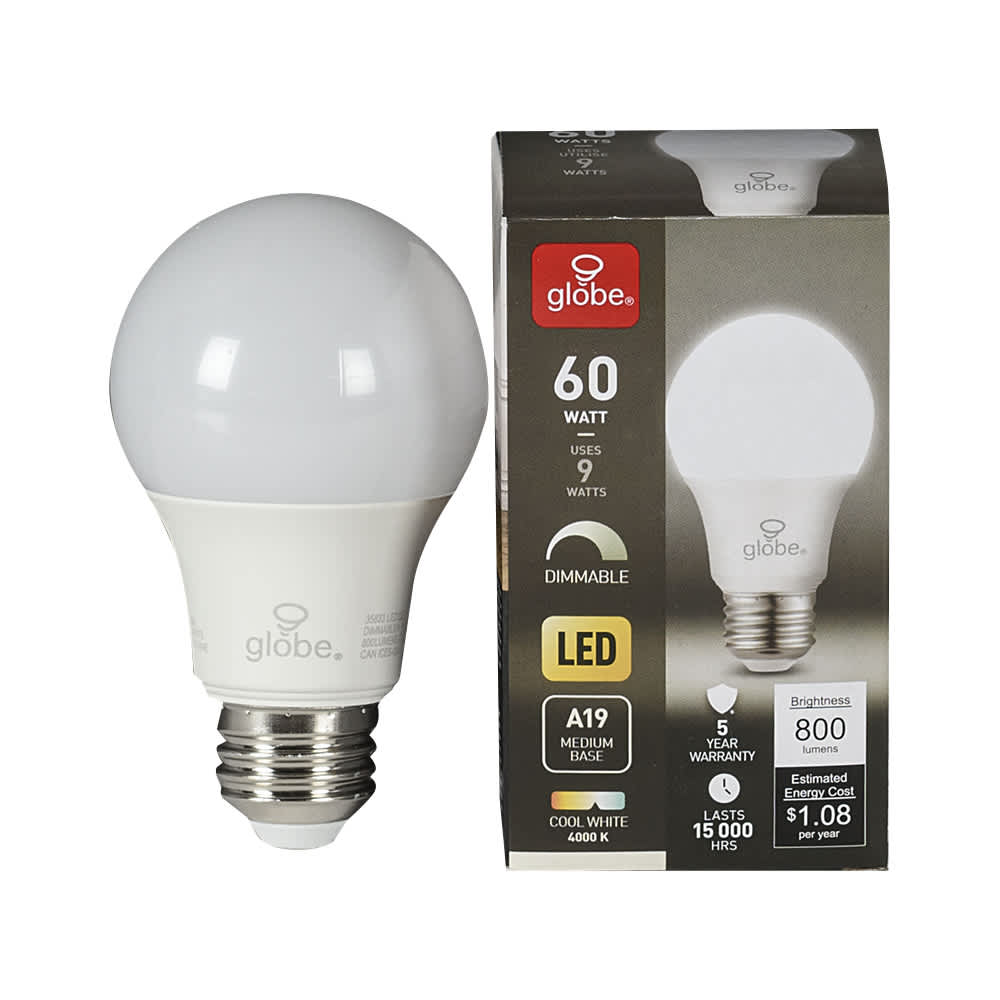 A19 LED Light Bulb Cool White 9 W
