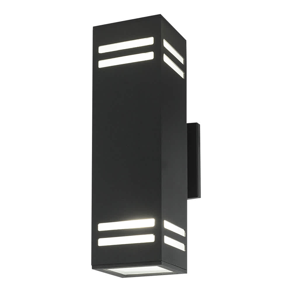 Applique murale d'extérieur Fay noire 2 lumières VERTUO