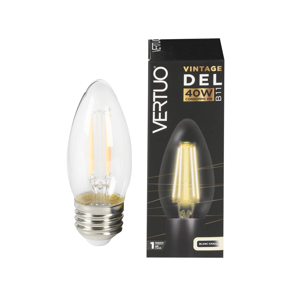 VERTUO LED B11 Vintage Light Bulb