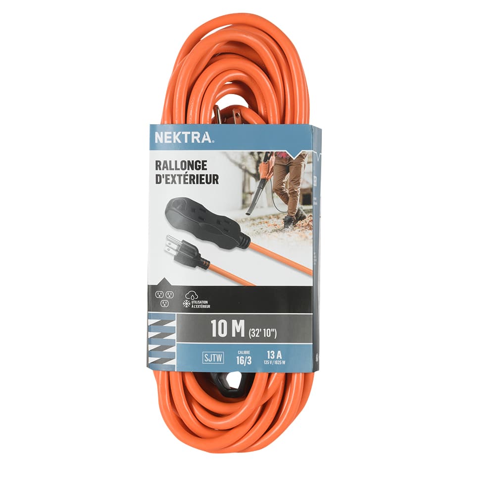 Rallonge électrique d'extérieur 10 m NEKTRA