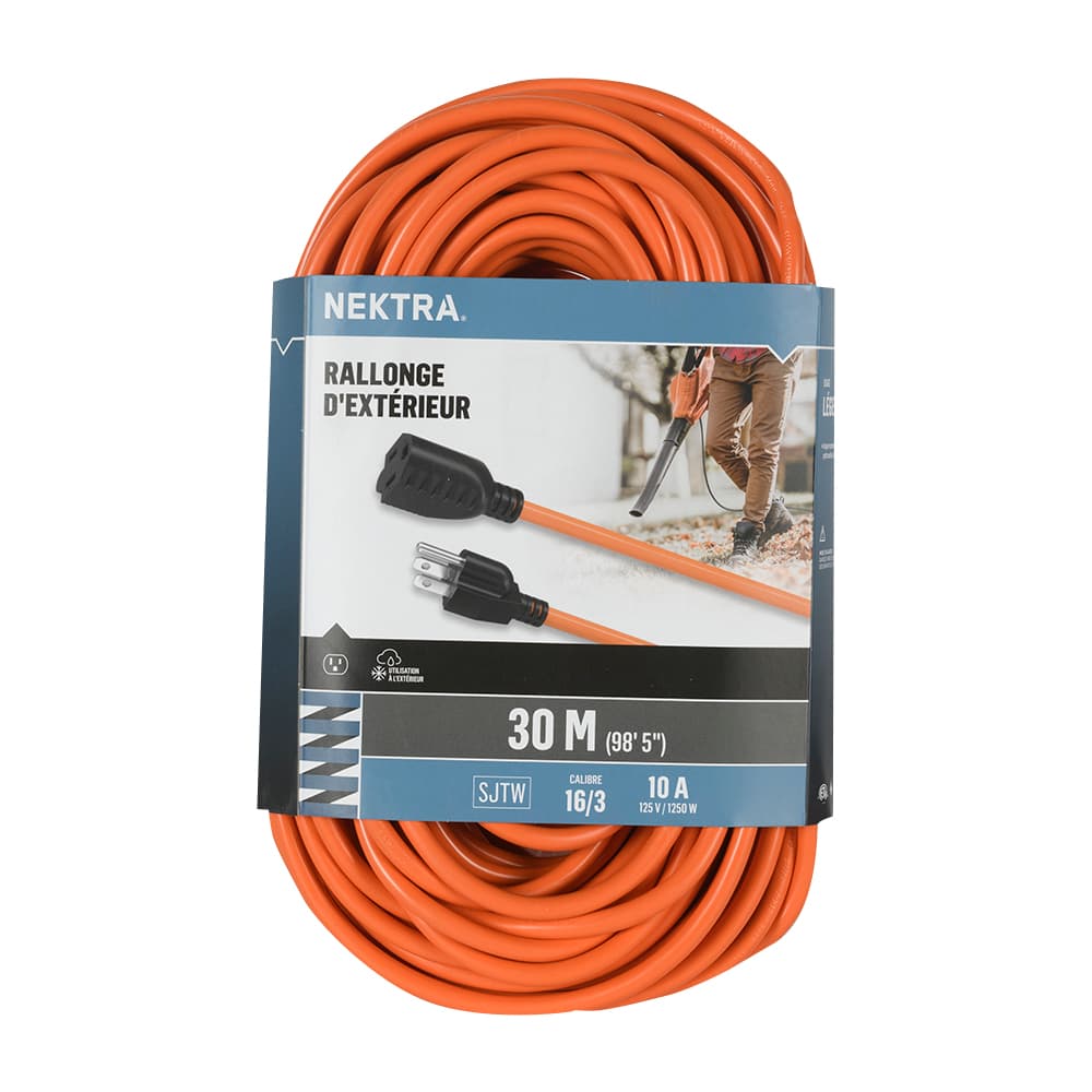 Rallonge électrique d'extérieur 30 m NEKTRA