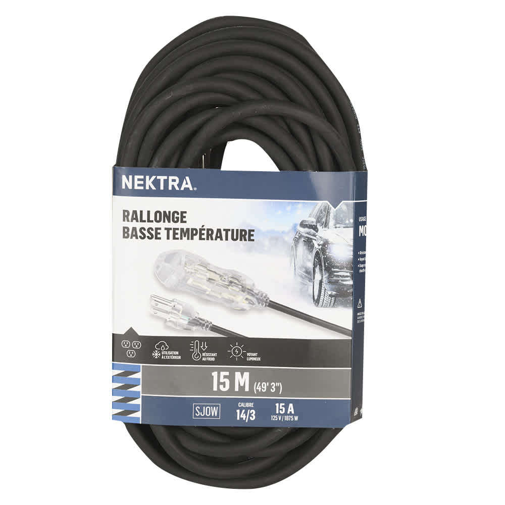 Rallonge électrique basse température 15 m NEKTRA