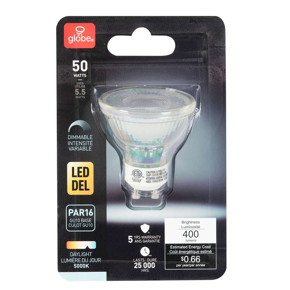 GU10 PAR16 Reflector LED Light Bulb 5.5 W Daylight