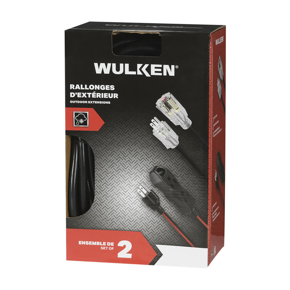 Rallonges électriques d'extérieur 7,5 m & 12 m WULKEN