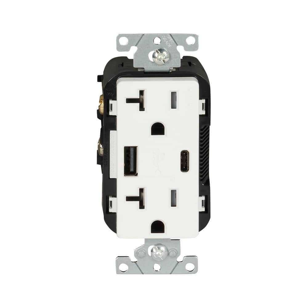 Prise de courant 20 A sécurisée Decora + 2 prise USB