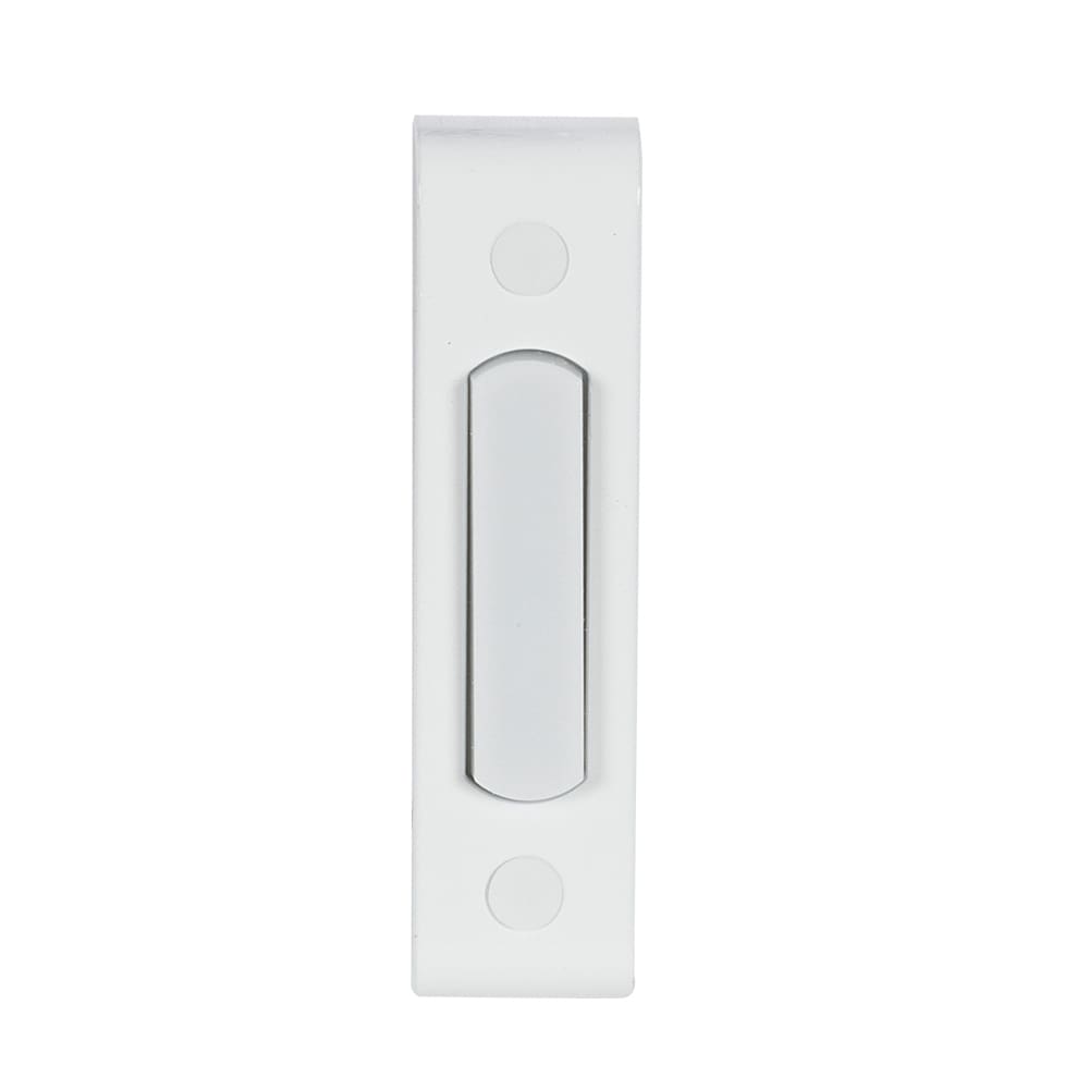 Bouton de sonnette lumineux câblé blanc