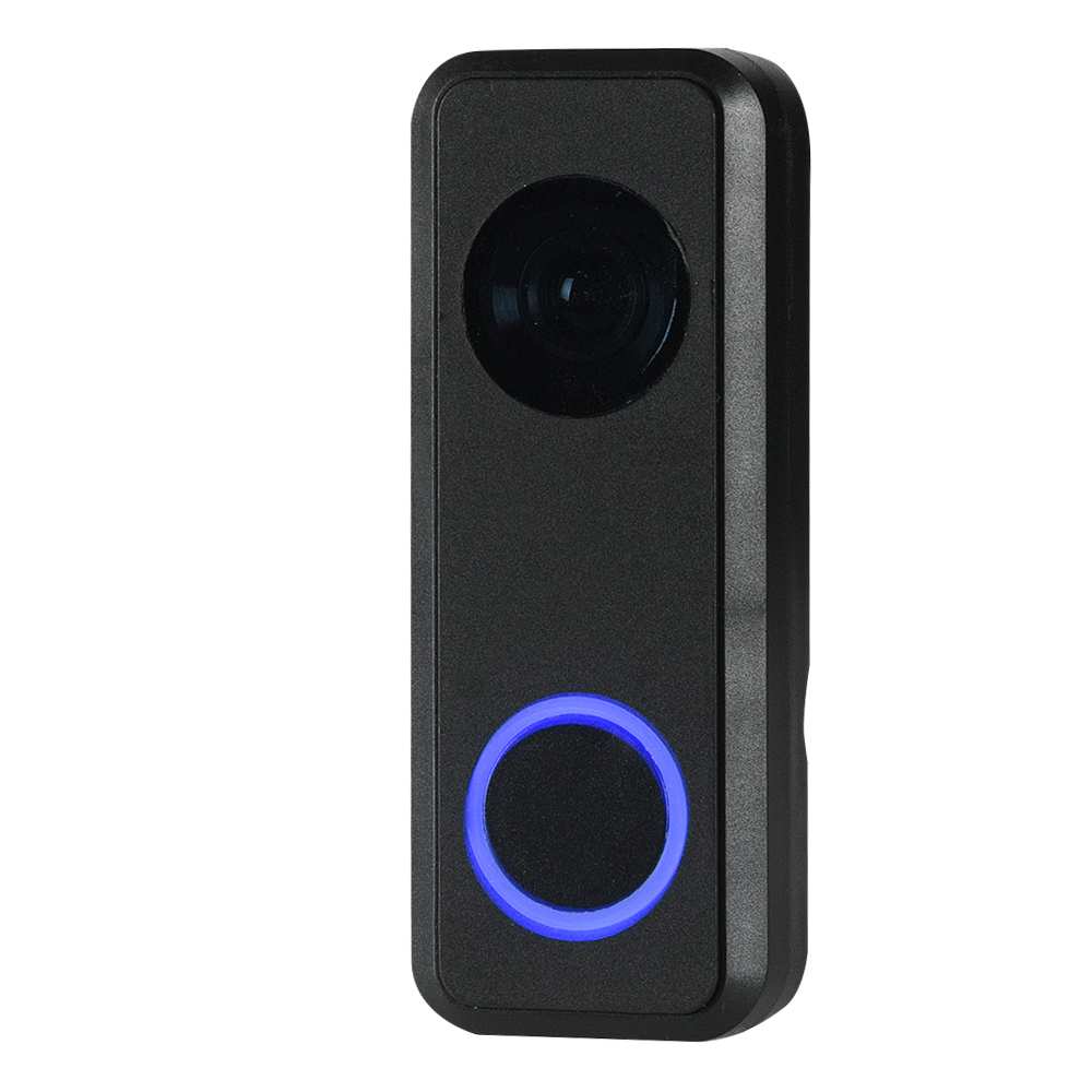 Bouton de sonnette lumineux sans fil fausse caméra noir