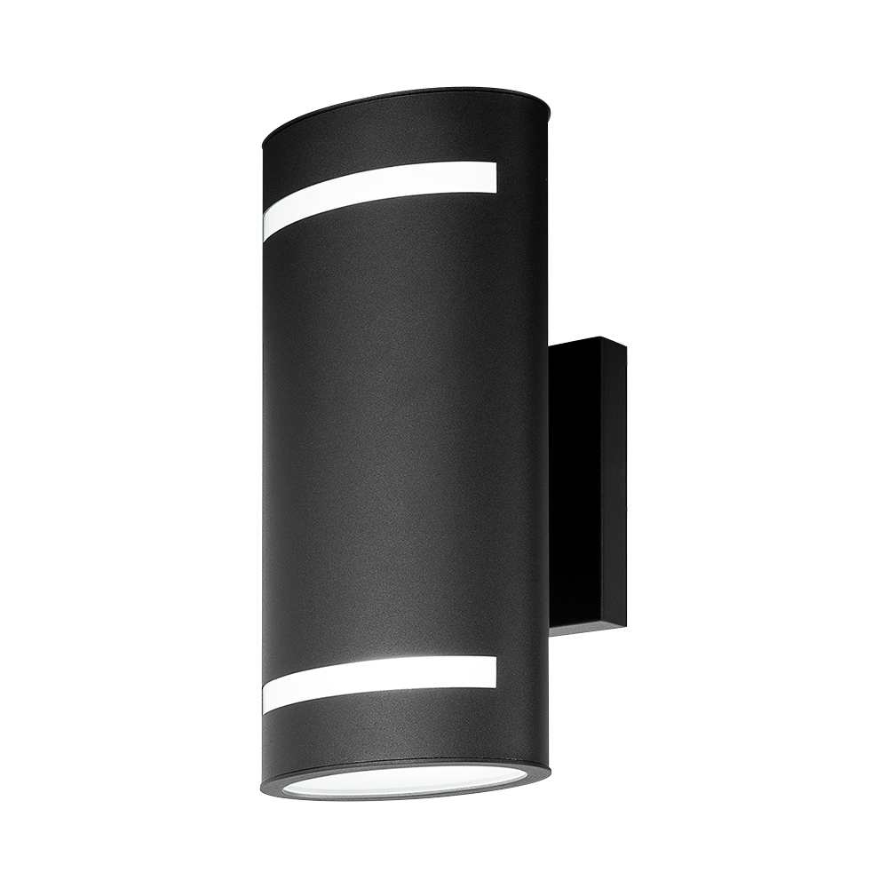 Applique murale d'extérieur Alba noire 2 lumières VERTUO