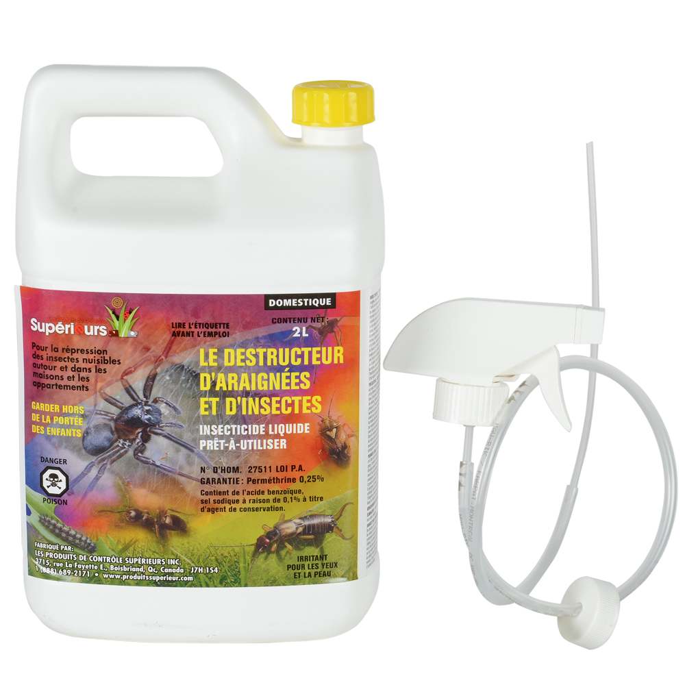 Destructeur d'araignées et d'insectes 2 L