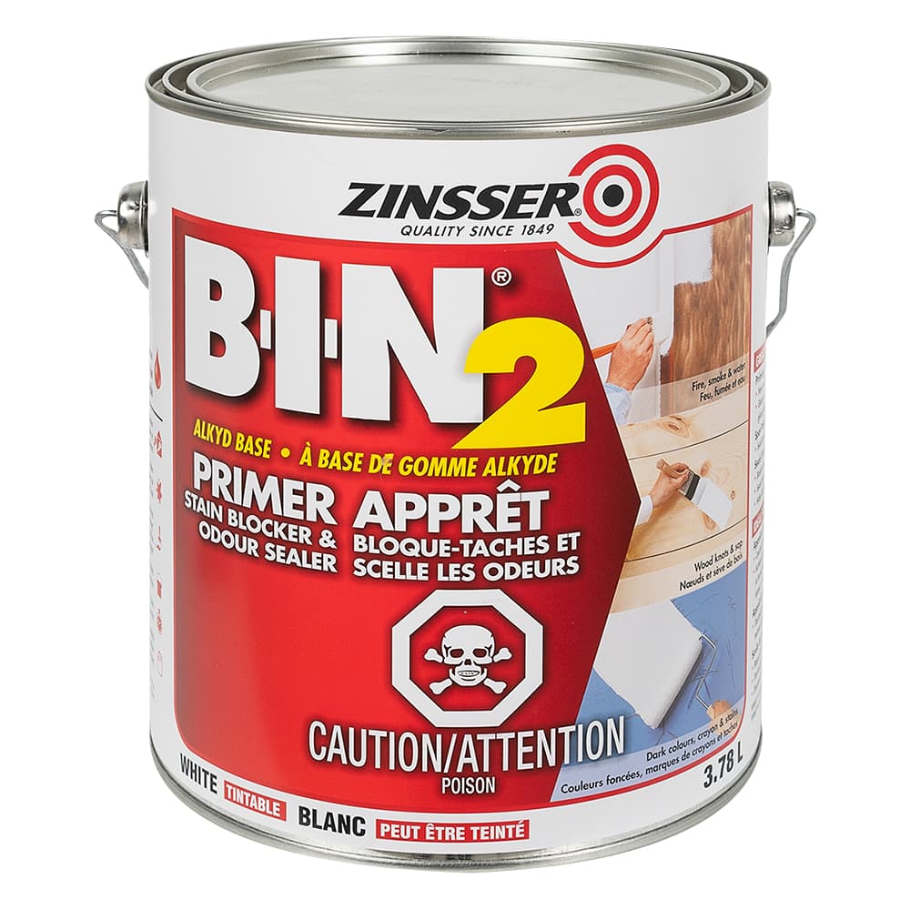B-I-N 2 Alkyd Base Primer Interior and Exterior 3.78 L