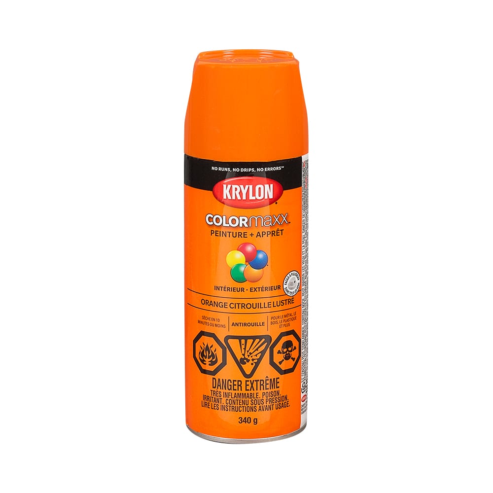 Peinture et apprêt Colormaxx orange citrouille lustré 340 g