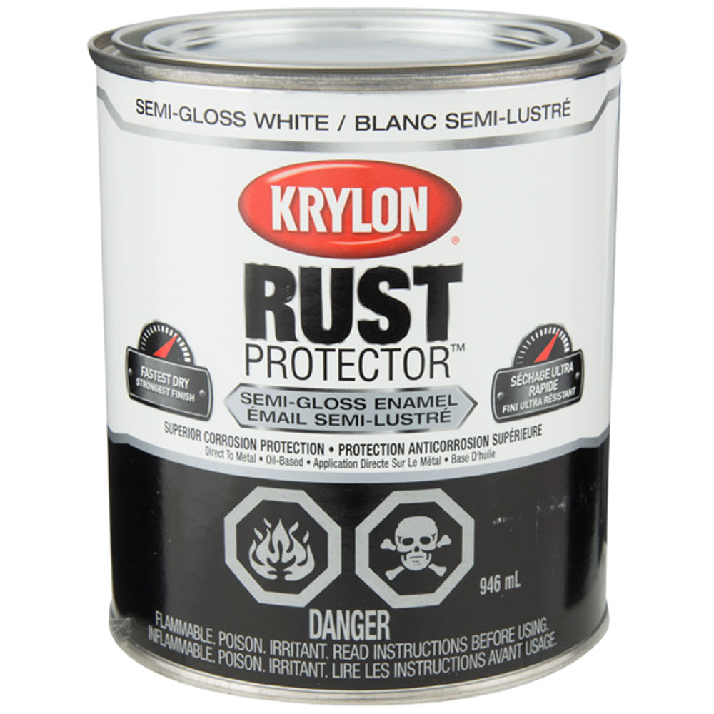 Peinture antirouille Rust Protector blanc semi-lustré 946 ml
