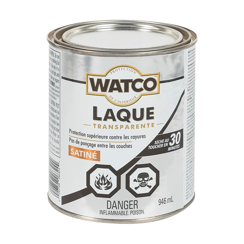 Laque transparente satiné 946 ml