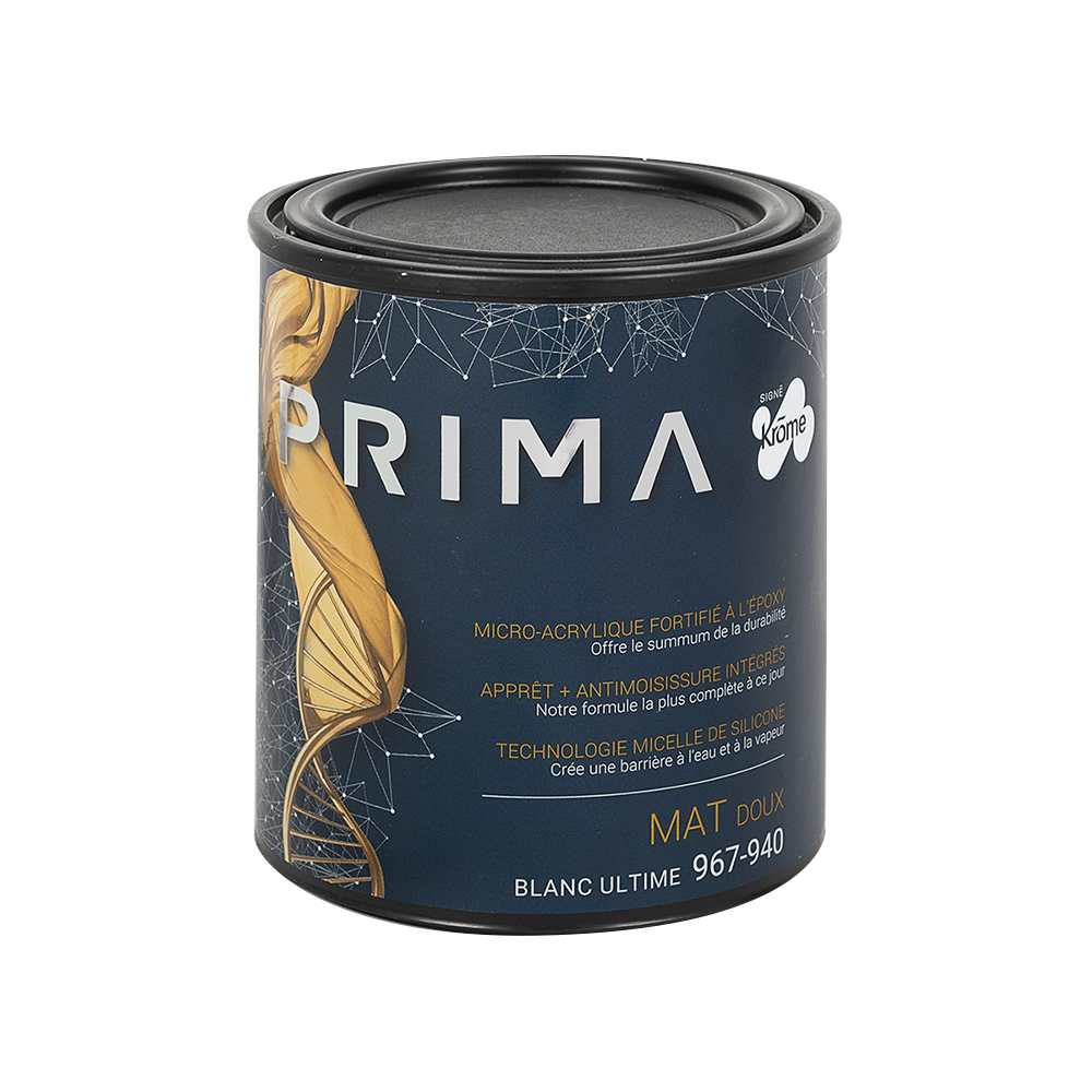 Prima Flat Interior Latex Paint Ultimate White 946 ml