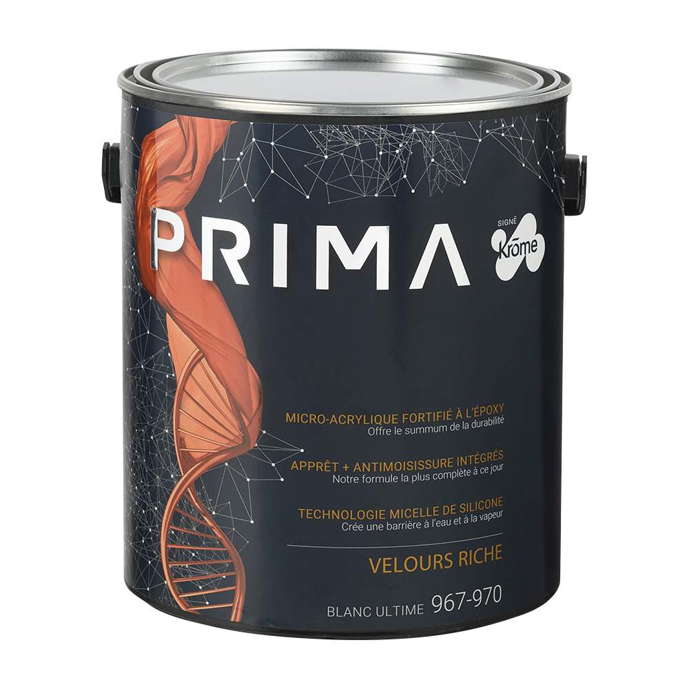 Prima Eggshell Interior Latex Paint Ultimate White 3.78 L