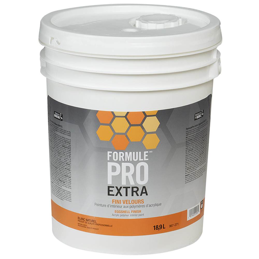 Formule Pro Extra Eggshell Interior Latex Paint White & Colours 18.9 L