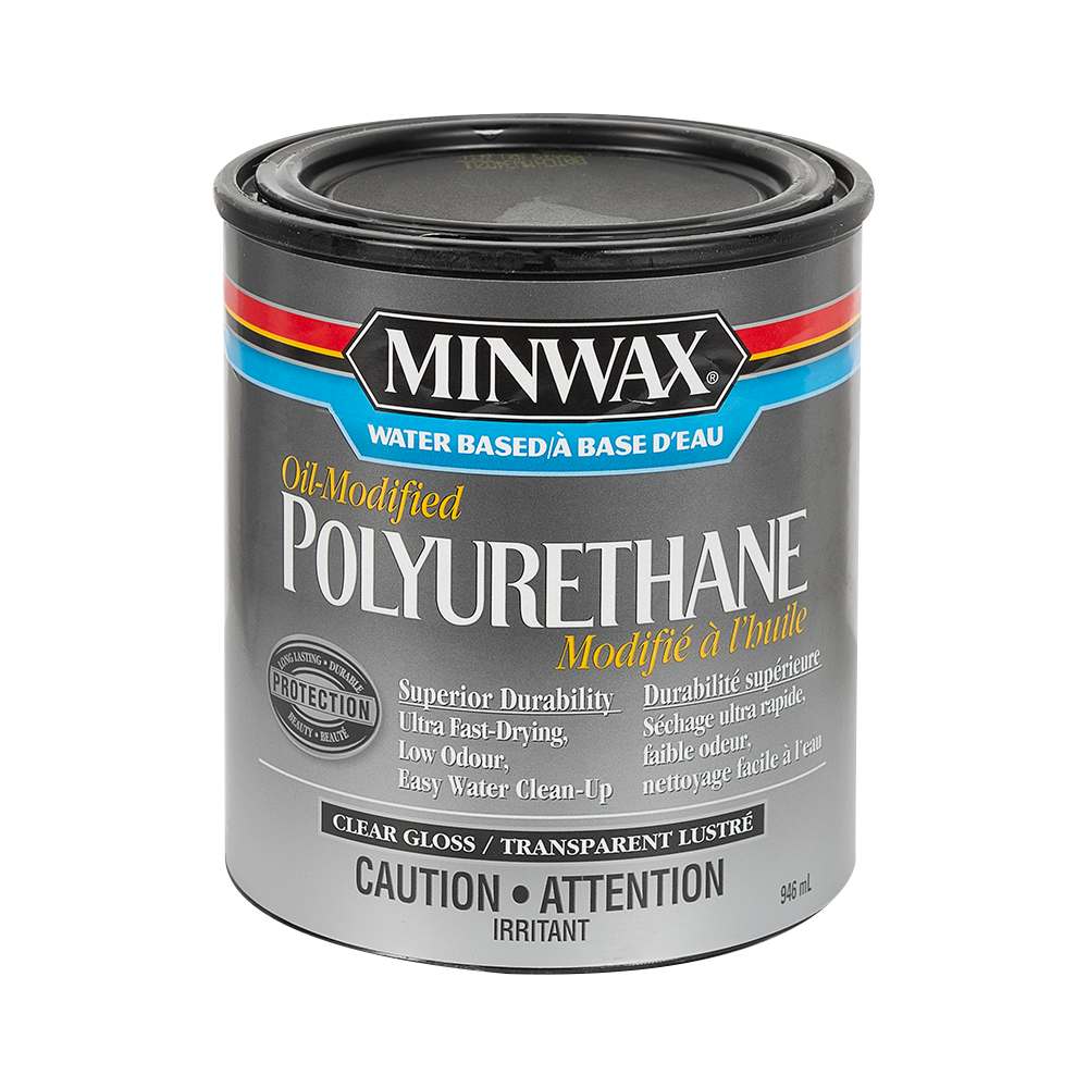 Vernis à l'eau enrichi au polyuréthane lustré 946  ml