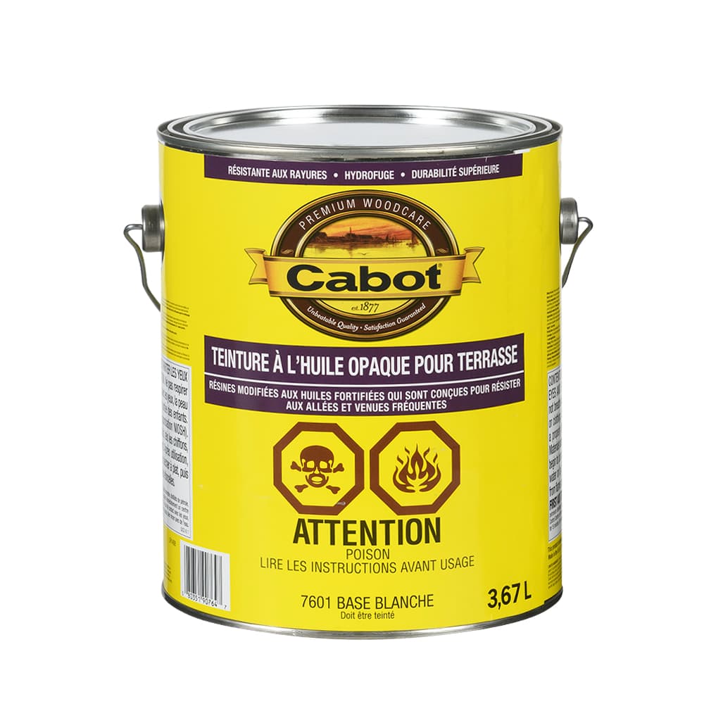 Teinture opaque alkyde blanc 3,78 L