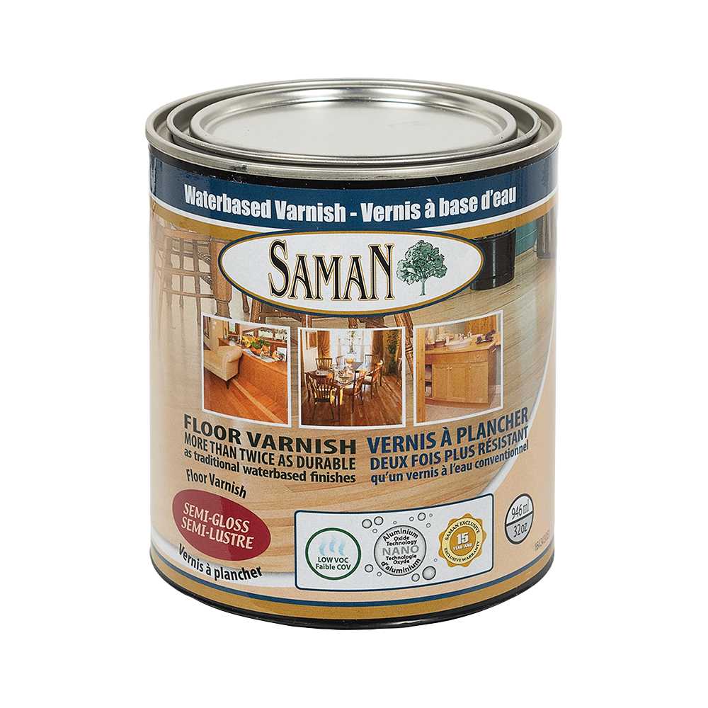 Vernis à base d’eau intérieur semi-lustré 946 ml