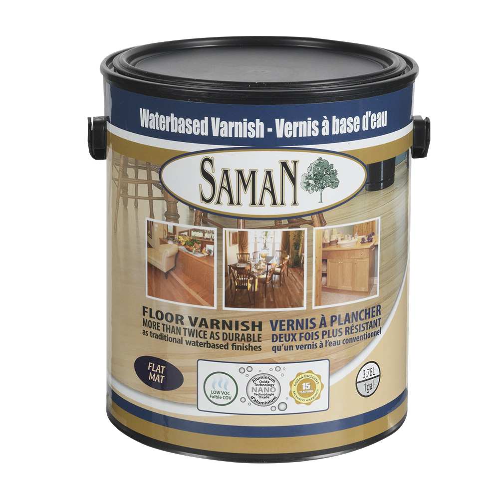 Vernis pour plancher à base d’eau intérieur mat 3,78 L