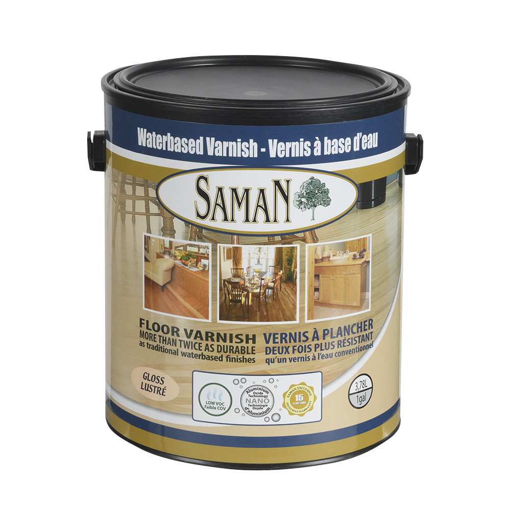 Vernis pour plancher à base d’eau intérieur semi-lustré 3,78 L
